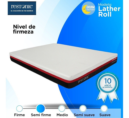 Imagen 7 de 10 de Restonic Colchón Queen Size Confort Con Memory Foam