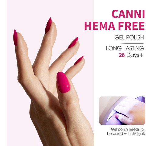 Conjunto De Esmaltes Em Gel Canni 9 Ml Sem Hema, 6 Cores Soa