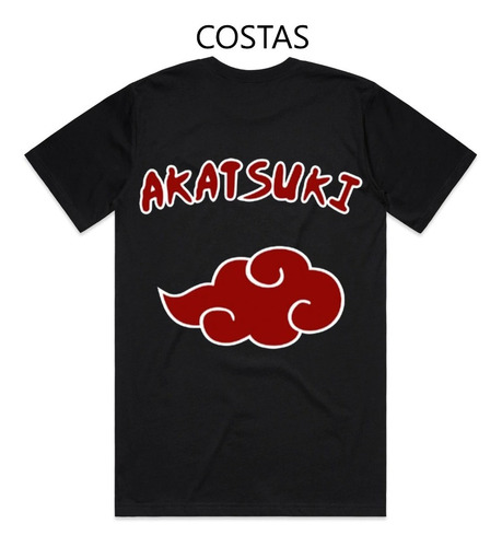 Imagem 3 de 9 de Camiseta Camisa Akatsuki Uniforme Nuvem Naruto Pain Algodão