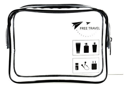 Bolsa De Cosméticos De Pvc Transparente Neceser Portátil De