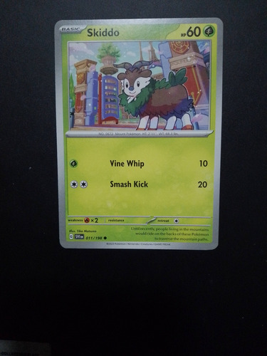 Carta Pokémon Skiddo 11/198 Scarlet Violet Sv1en 