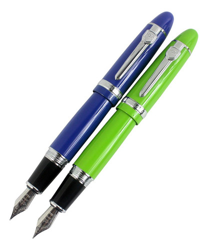 2 pcs Jinhao 159 big Barril Pluma 2 color Transparente Pen