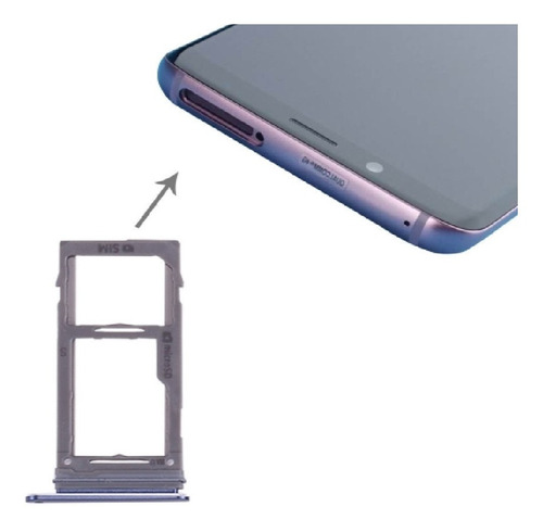 Bandeja Charola Porta Sim Chip Memoria Micro Sd Samsung Galaxy S9 / S9 Plus 1 Sim
