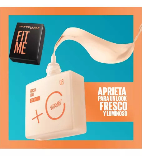 Base de maquillaje líquida Maybelline Fit Me Fresh tint Base De Maquillaje Maybelline Fit Me Fresh Tint tono beige - 30mL 30g
