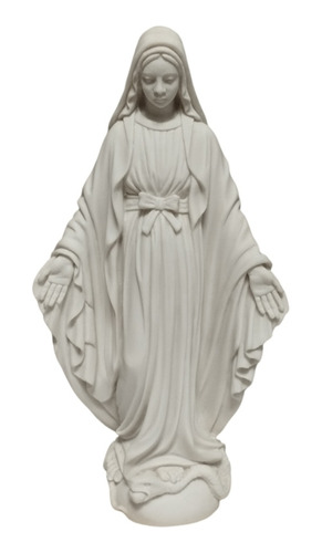 Imagen Religiosa Virgen Milagrosa De Alabastro 17,5cm Alto 