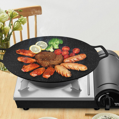 Barbacoa Coreana Parrilla Sartén Hierro Recubrimiento 41cm