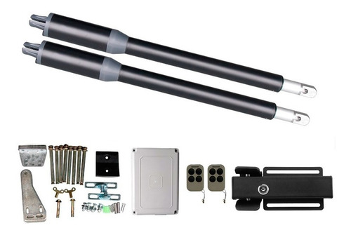 Kit Motor Pivotante Doble Hojas Hasta 2 Mts 24v Y Cerradura Frecuencia 433
