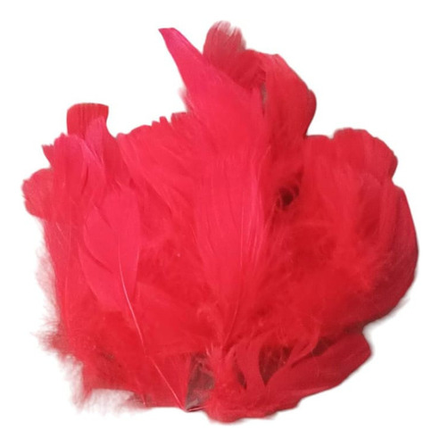 Plumas 6cm - 8cm Color Rojo 50 Unidades