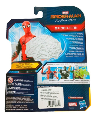 Spiderman Far From Home Traje Combinado Escudo Telaraña