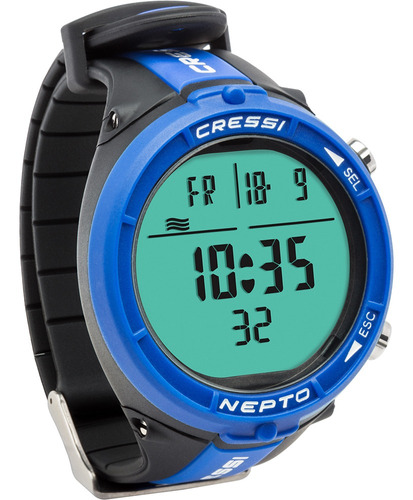 Computador De Mergulho Cressi Nepto Freedive Cor Preto/azul