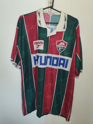 Camiseta Fluminense Brasil Reebok Hyundai Titular 1995 #7