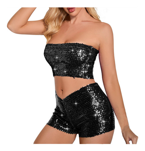 Conjunto De Pantalones Cortos De Dos Piezas Con Diseño De Le