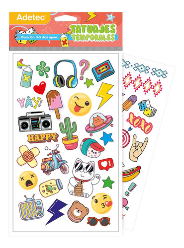 Tatuajes Temporales Infantiles Color Surtidos Genericos