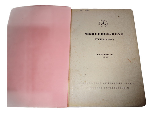 Mercedes Benz 300c 1956 Catalogo De Repuestos (Usado)
