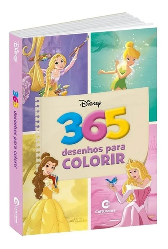 Livro Para Colorir Infantil 365 Desenhos Princesas Disney