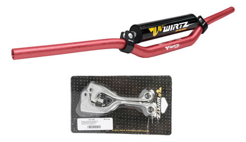 Manubrio W3d Rojo + Manijas Honda Crf450 02-03 Wirtz