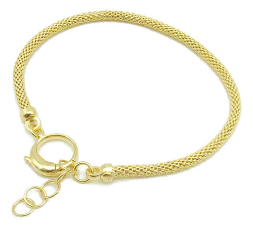 Pulsera Carmín Iris De Plata 925 Baño Dorado Ss