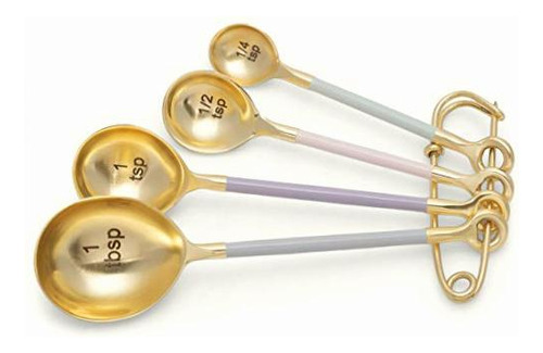 Creative Brands Metal And Enamel Measuring Spoons, Set Of 4