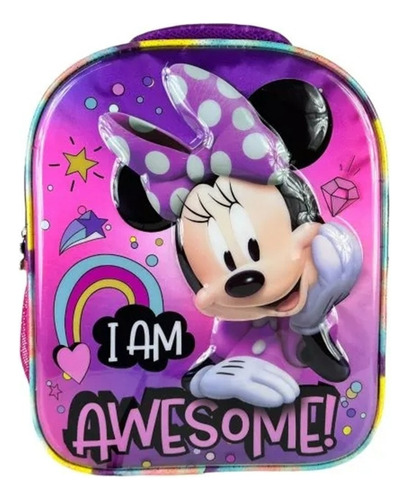 Mochila Pequeña Preescolar Ruz Dinsey Minnie Mimi Niña Awes Coleccion Color Rosa