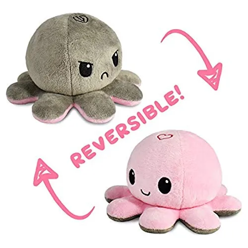Pulpo reversible outlet gris y rosa