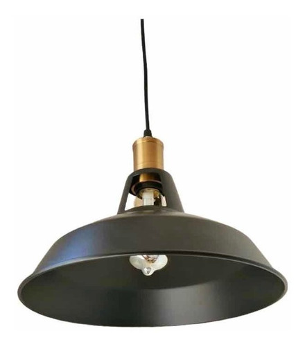 Lámpara Negra - Dorado 35 Cm Iluminación Hogar Decoración