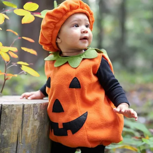3 Piezas Disfraz Para Bebe Halloween,disfraces De Terciopelo Calabaza De Halloween Para Bebé Y Niños Y Niñas,traje De Halloween Niño Incluye Camiseta