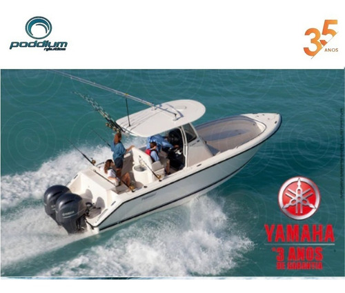 Imagem 8 de 8 de Motor De Popa Yamaha 4t F200 Fetx+ Frete E/t Poddium Náutica