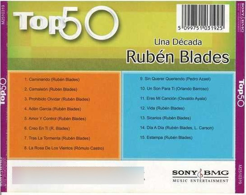 Cd - Ruben Blades / Coleccion Top 50 - Original Y Sellado