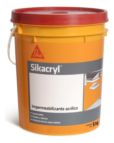 Impermeabilizante Acrílico Sika  Sikacryl Entonable - 5 Kg