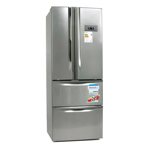 Refrigerador 4 Puertas Frío Seco Inverter 350l Inox. Philco