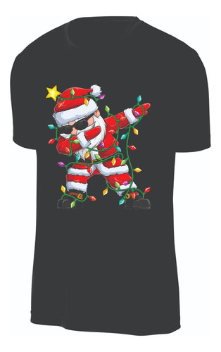 Camisetas Navideñas Navidad Papa Noel Santa Claus Rockero