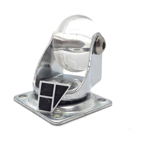 Imagen 3 de 10 de Rueda Silicona Transparente Bz Chica 50mm Con Base Mueble