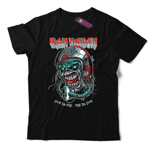 Remera Iron Maiden Live To Fly M 7 Dtg Premium