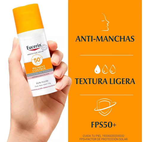 Eucerin Protector Solar Facial Pigment Control Fps 50+ 50ml
