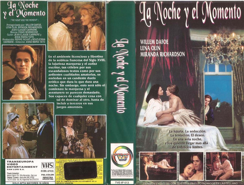 La Noche Y El Momento Vhs Willem Dafoe Lena Olin Richardson