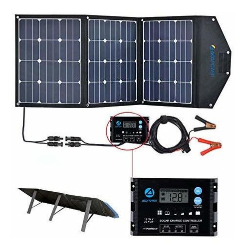 Panel Solar Plegable Acopower 120w, Maleta Solar Plegable Su