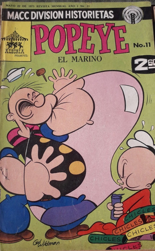 Historieta * Popeye El Marino * Nº 11 Edit. Macc Division Hi