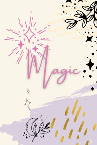 Magic Cuaderno Diario Universitario O Escolar: Magia Rosa: B