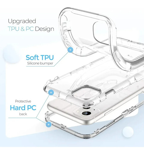 Funda Para Redmi Uso Rudo 360 Transparente Antigolpes Con Marco Frontal Combo 3 En 1