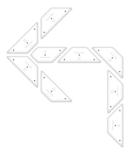 Imagen 1 de 4 de Kit Flecha Mini Curva 90 Izquierda Placa No Pintura Vial