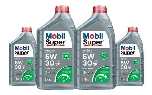 Kit 4 Óleos Motor Mobil Super 5w30 Sintético D1 