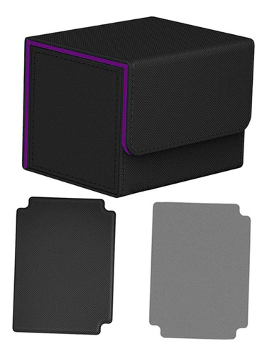 Caja De Almacenamiento Para Baraja De Cartas, Negro Púrpura