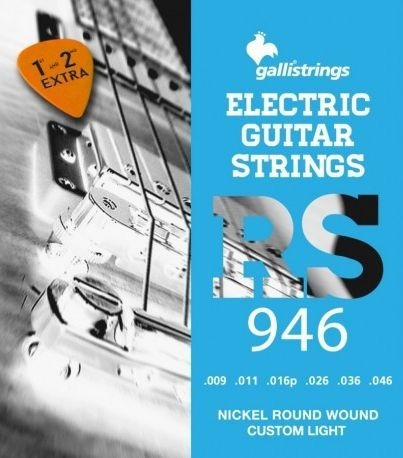 Cuerdas Guitarra Electrica 09-46 Gallistrings Doble  1era 2d