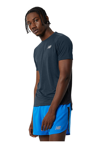 Remera New Balance Impact Run De Hombre - Mt21262nih Flex