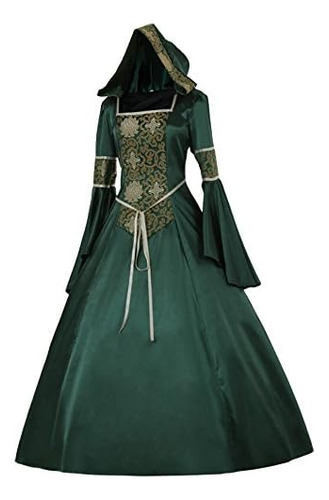 Cosplaydiy Disfraz Medieval Con Capucha Para Mujer Disfraz G