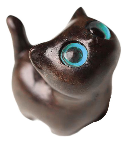Estatuilla De Madera, Estatua De Gato, Regalo De Estilo C