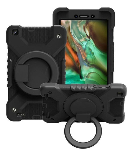 Capa Shock Tablet Galaxy Tab A 8 (2019) T290 T295 + Película Cor Preto