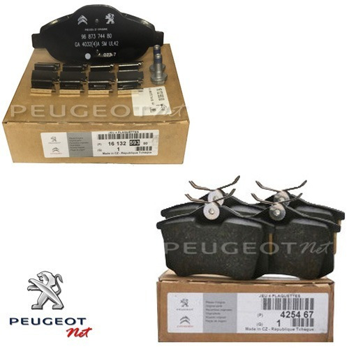 Pastillas Freno Del + Tras Originales P/ Peugeot 408 1.6 Hdi