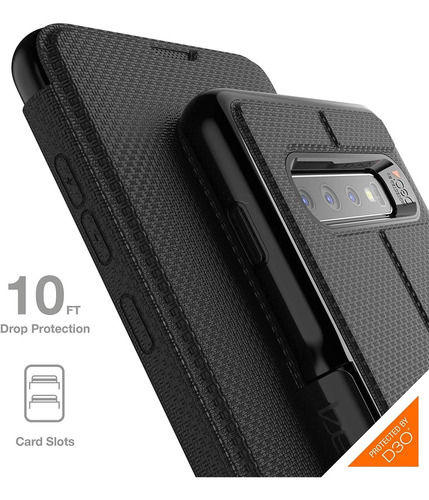 Funda Negra Tipo Folio Para Telefono Samsung Galaxy S10 P...