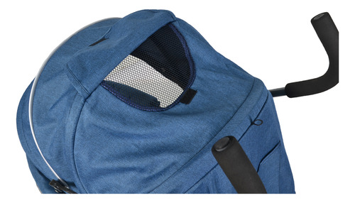 Coche Paragüita Reforzado Bebe Paseo Carrito Bipokids Azul Gris